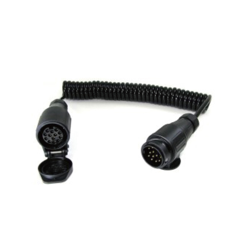 7pólová PU spirálová cívka 6x1+1x1,5mm2 s 13pin plastovou zástrčkou a 13pin plastovou zásuvkou. Délka kabelu 1m, 2m,3m.....JH008-Z